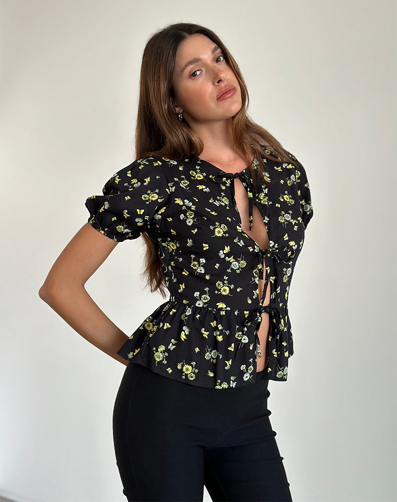 Lemon and Lime Black Blouse | Ajasi – motelrocks-com-us