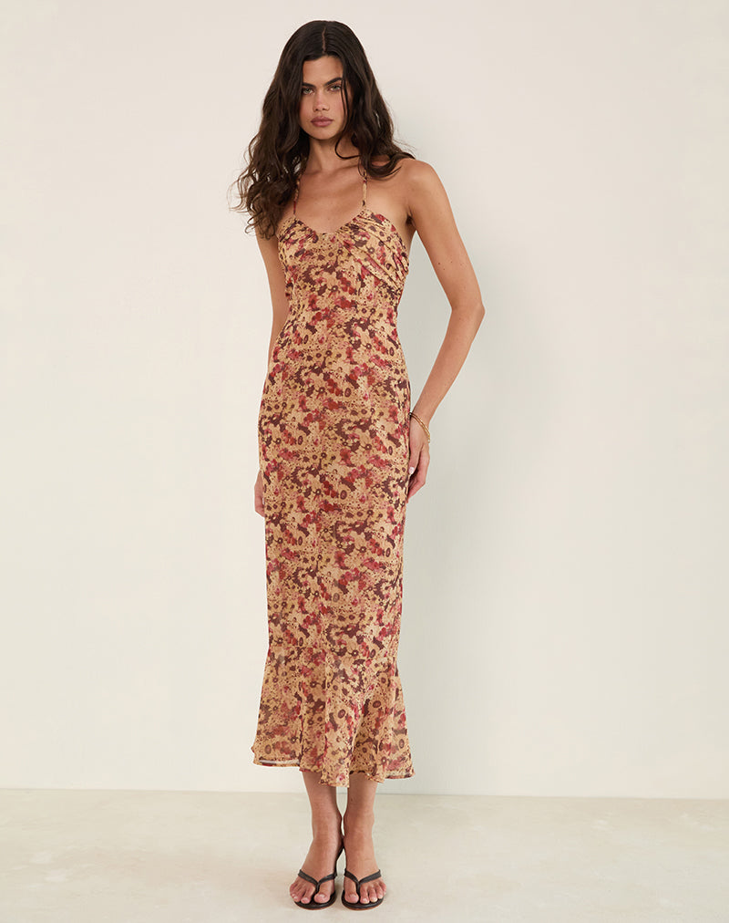 alette maxi dress ALETTE DRESS IN GOLD | CULT MIA