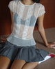 Image of Amrita Unlined Top in Dobby Mesh Cream