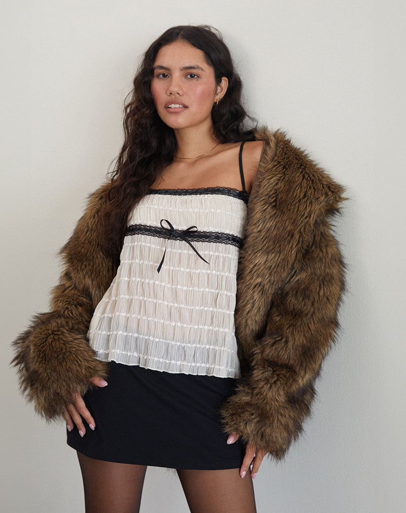 Ivory Textured Chiffon Cami Top | Ancika – motelrocks-com-us Ivory Textured Chiffon Cami Top | Ancika – motelrocks-com-us