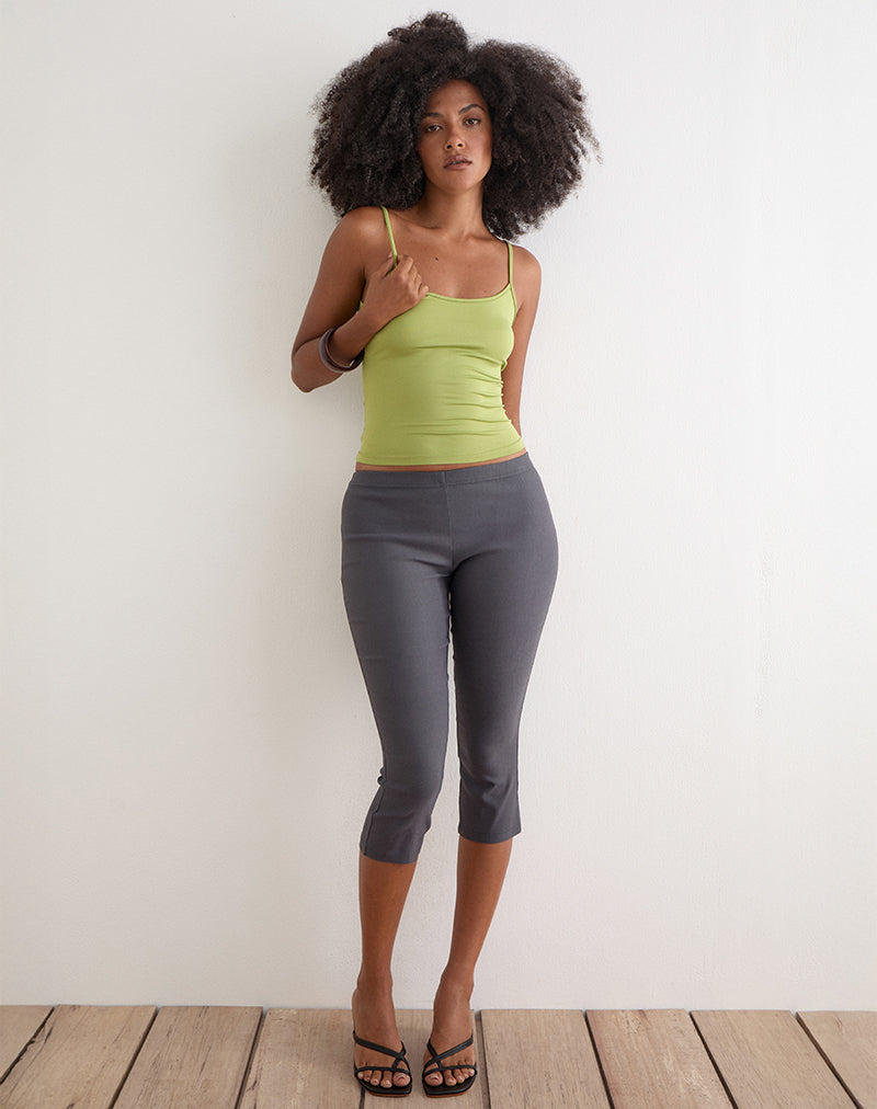 Charcoal Stretch Cropped Capri Trouser | Asla – motelrocks-com-us