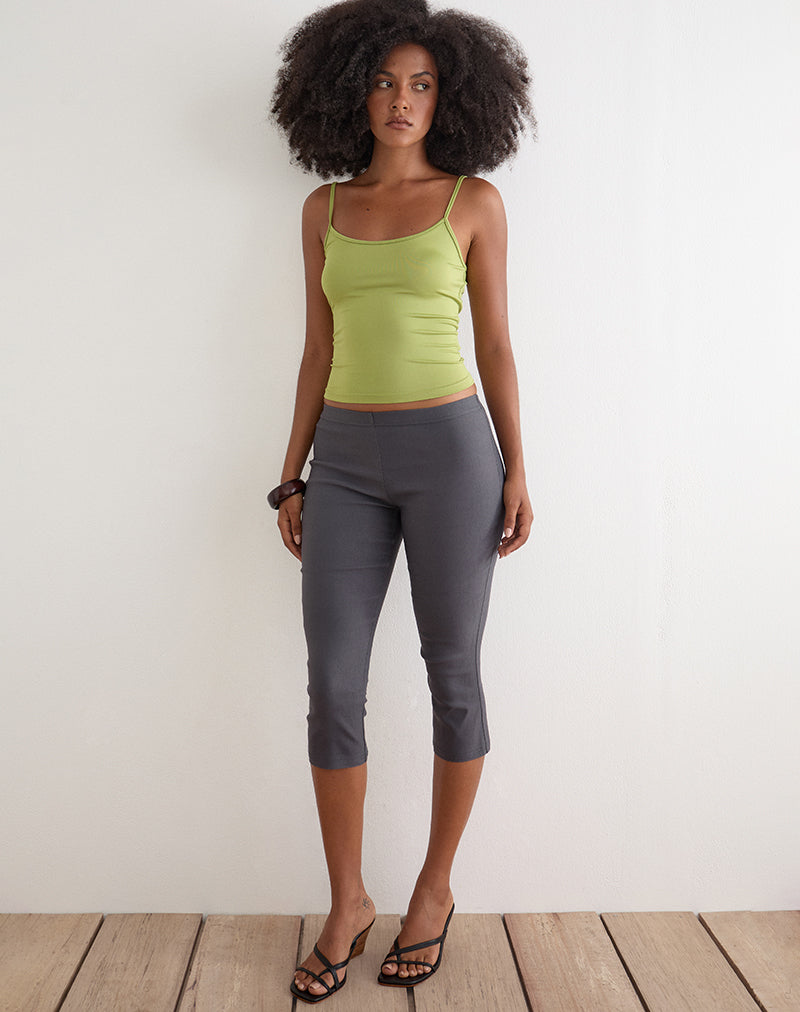 パンツ draw drawers Capri Pants Charcoal Stretch Cropped Capri Trouser | Asla – motelrocks-com-us