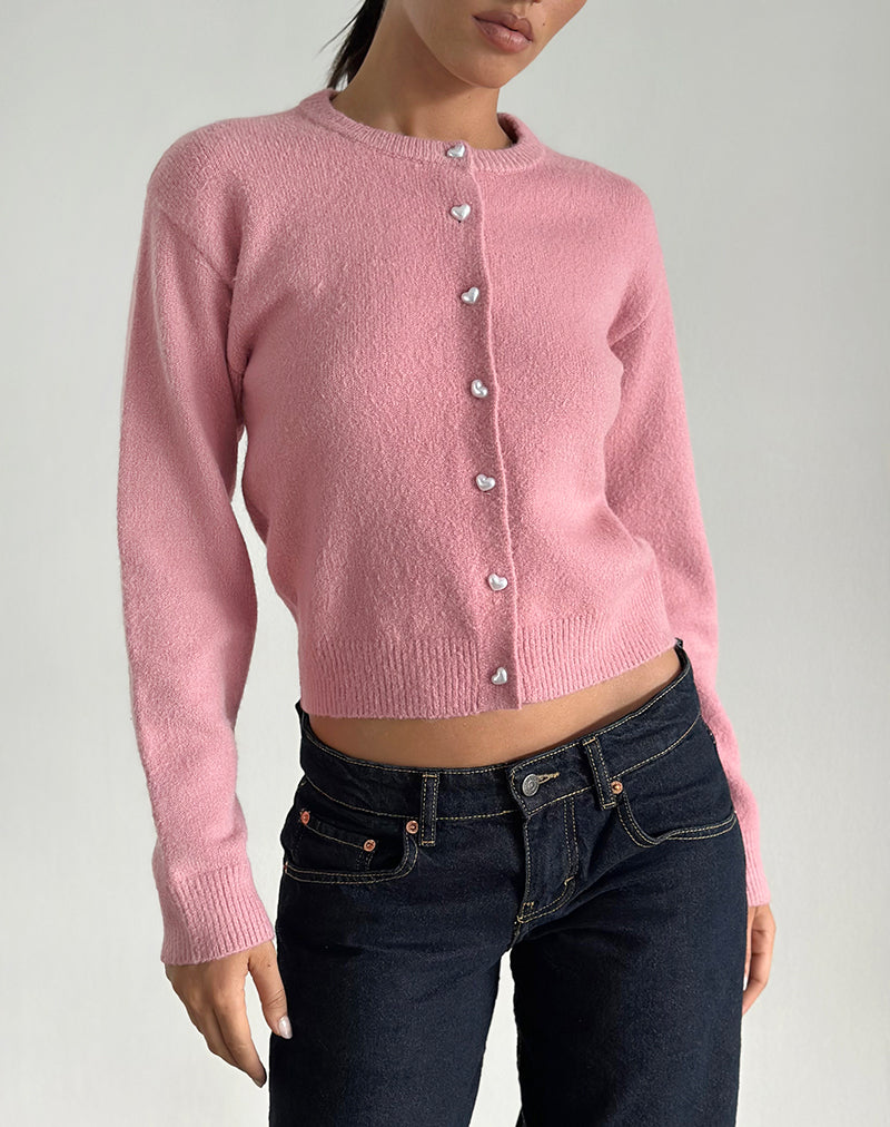 Dusty Pink Cardigan | Aura – motelrocks-com-us