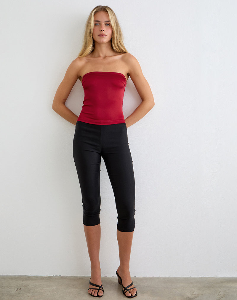 Red Satin Lace Up Corset Top | Ayaka – motelrocks-com-us