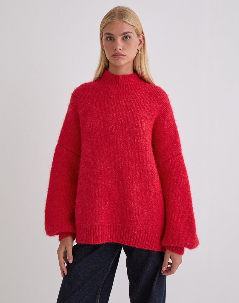 Red Oversized Jumper | Amato – motelrocks-com-us