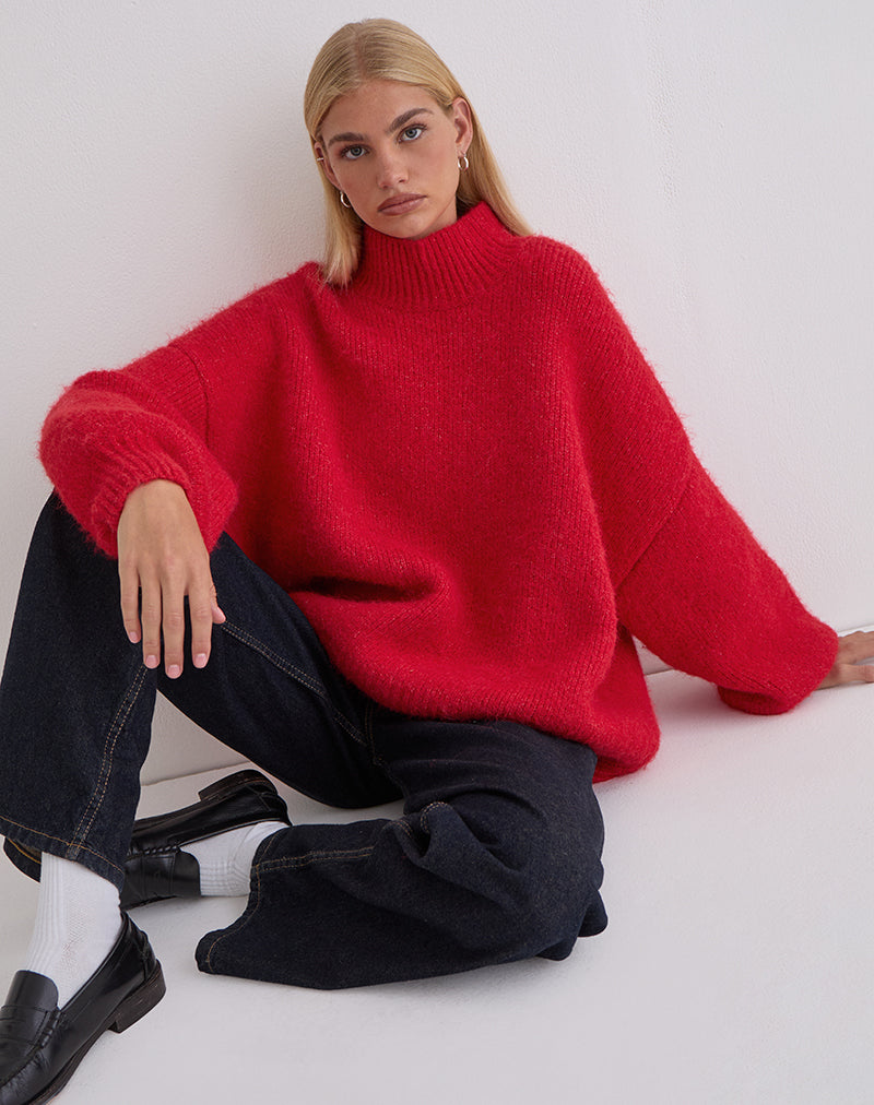 Red Oversized Jumper | Amato – motelrocks-com-us