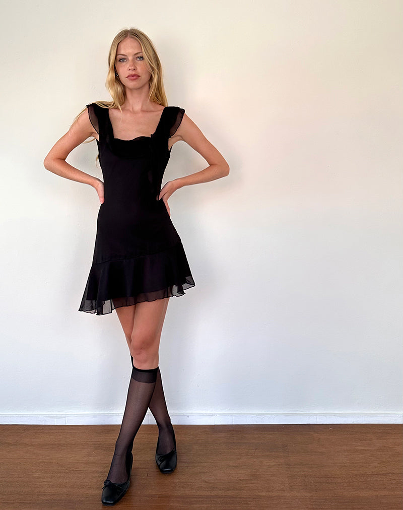 binita mini dress in chiffon black Lulita Mini Dress main image 0