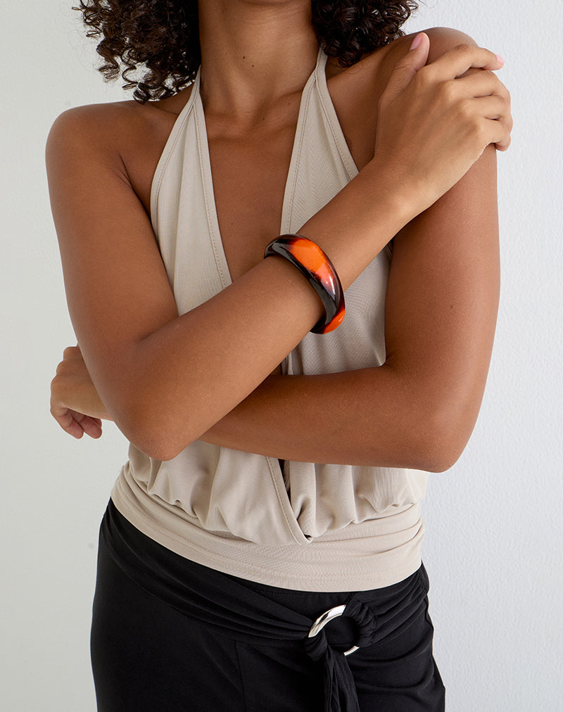 Black and Orange Wooden | Bangle – motelrocks-com-us