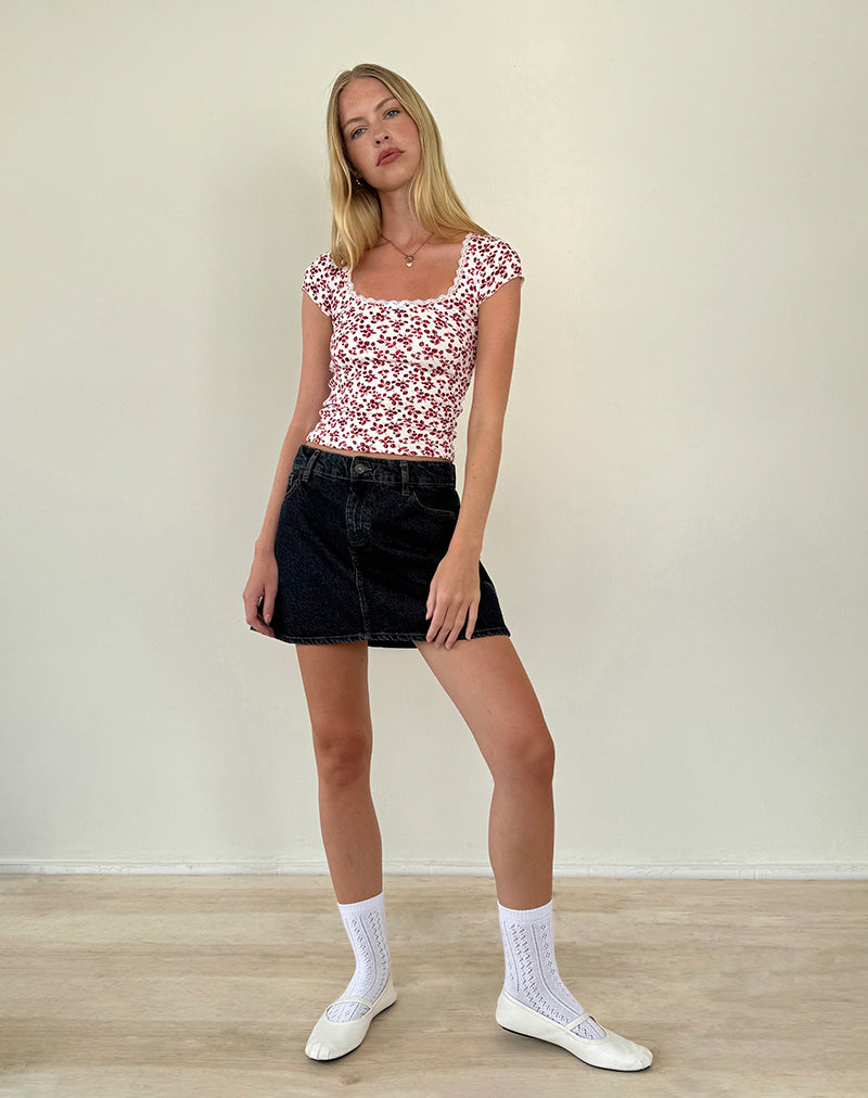 Off White Summer Strawberry Top | Bovillo – motelrocks-com-us