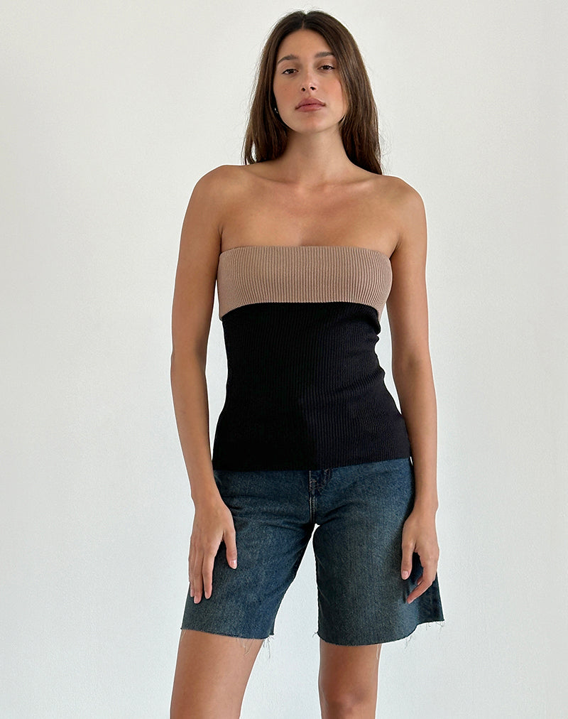 Black Knit Tube Top | Brylee – motelrocks-com-us