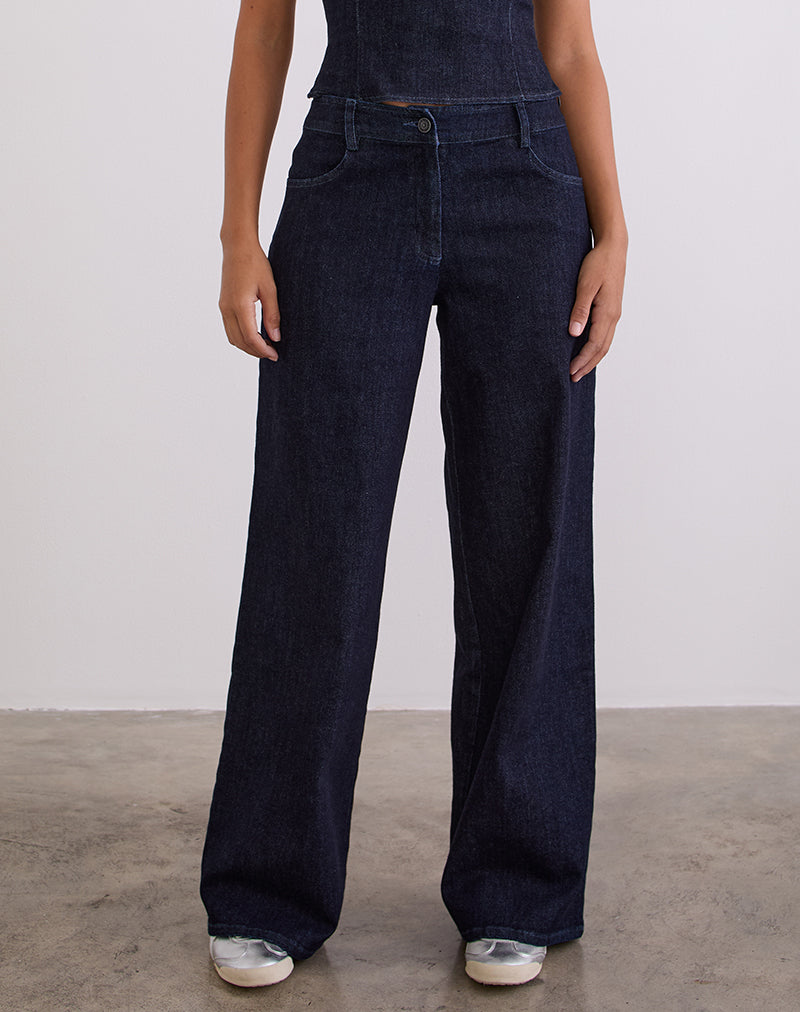 Chambray Indigo Trousers | Nuvia – motelrocks-com-us