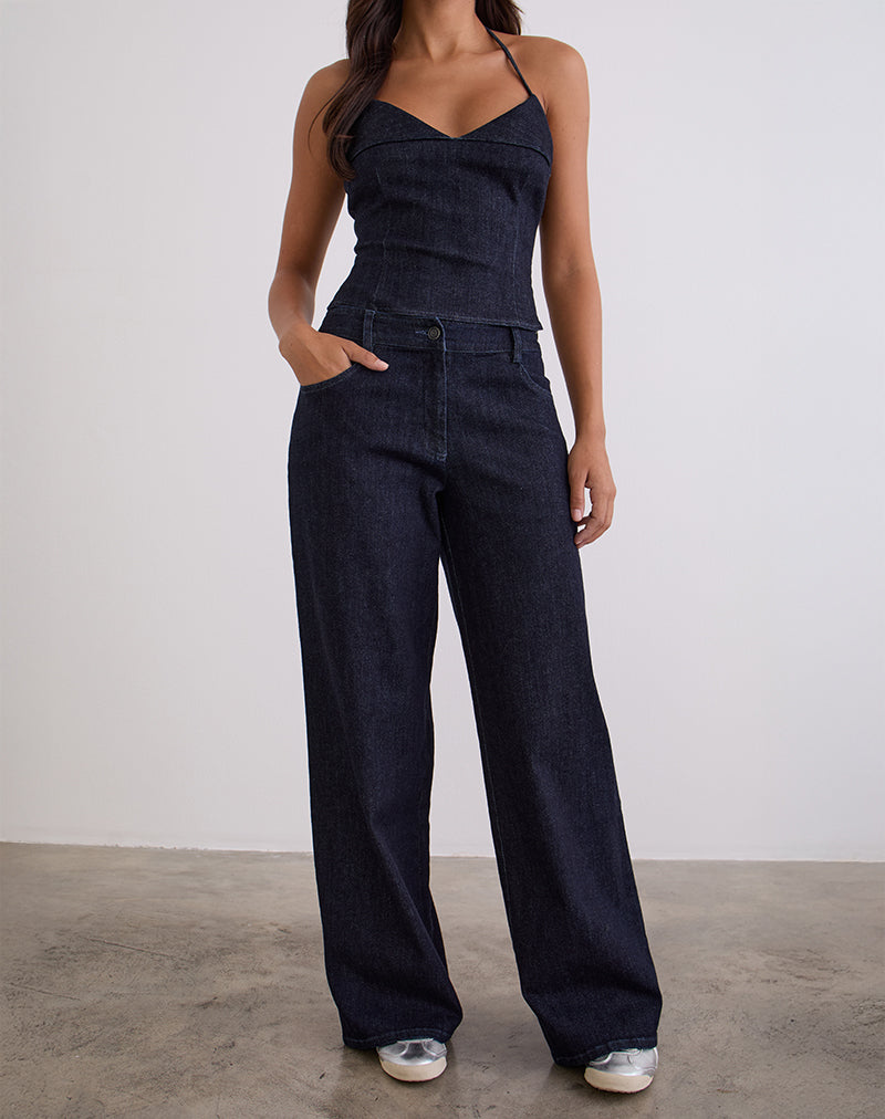 Chambray Indigo Trousers | Nuvia – motelrocks-com-us