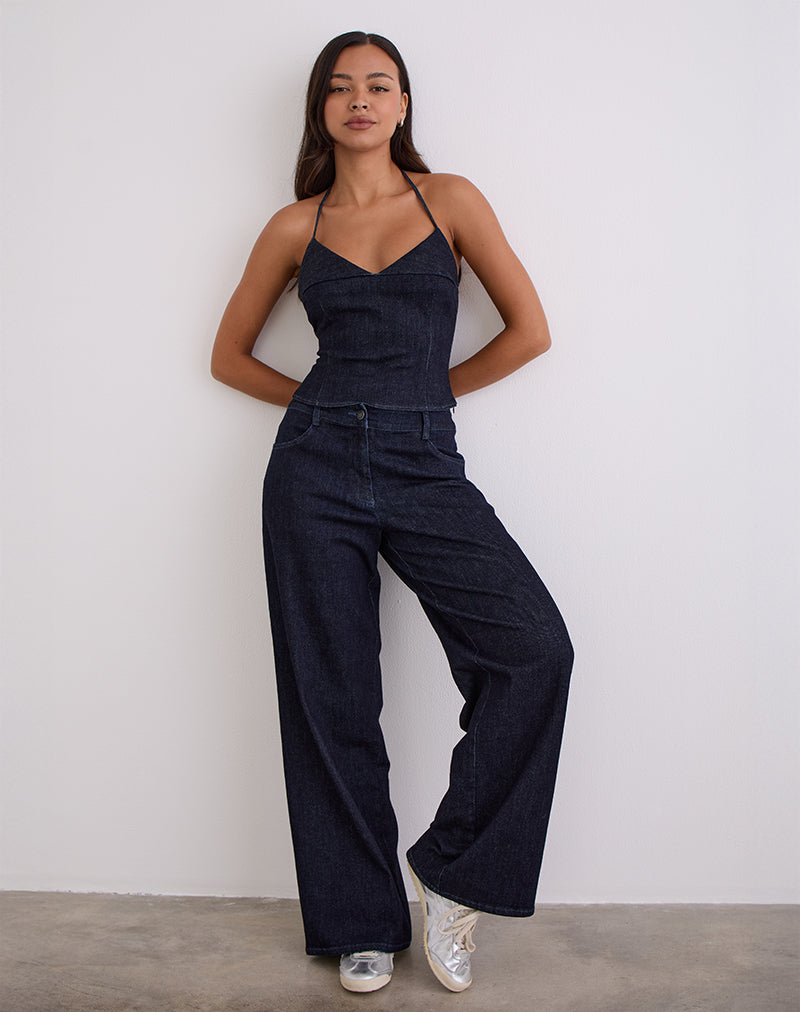 Chambray Indigo Trousers | Nuvia – motelrocks-com-us
