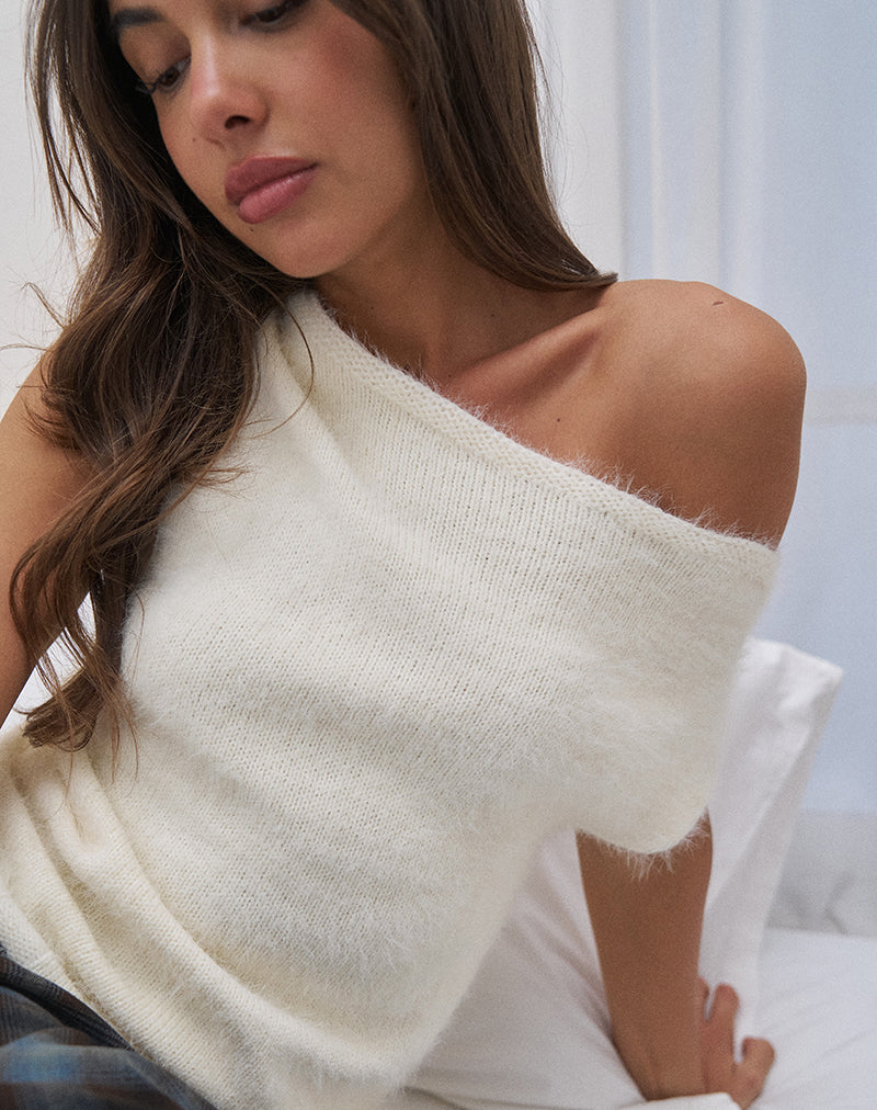 S fluffy knit tops