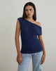 Image of Calyce Top in Fluffy Knit Navy