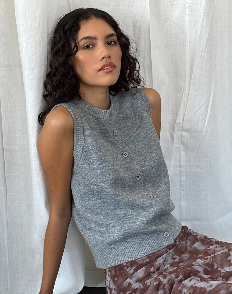 Grey Button Through Vest | Cancri – motelrocks-com-us