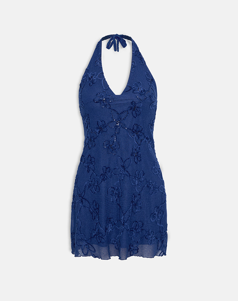 Navy Knit Sequin Halter Mini Dress | Codami motelrocks-com-us Navy Knit Sequin Halter Mini Dress | Codami motelrocks-com-us