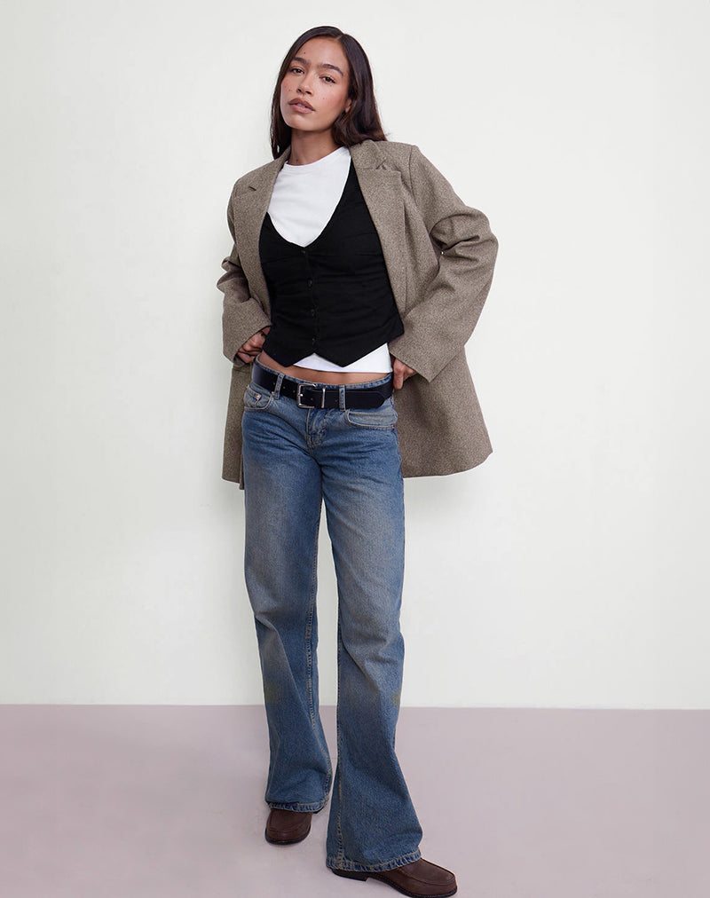 Black Linen Button Through Vest Top | Cyna – motelrocks-com-us