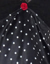 Black Polka Dot Satin
