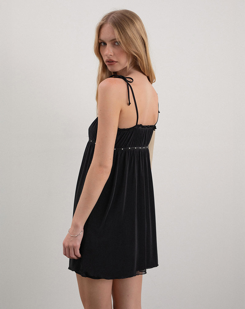 motel besima mini dress Damiera Mini Dress in Black , Frill