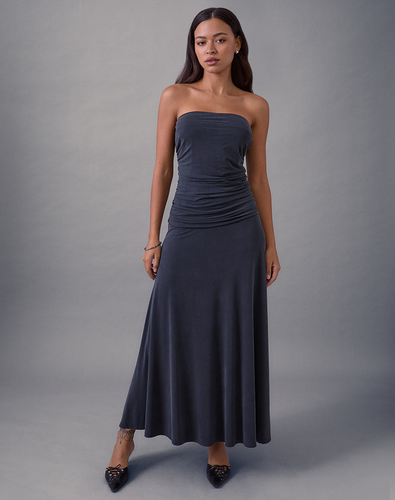 granite blue dress Dark Blue Silk Dress, Silk Cami Dress, Royal Blue Silk slip Gown, Sleeveless Satin Dress, Silk midi Dress, Granite Blue Bride wedding dress