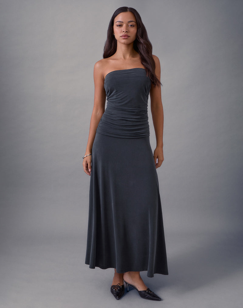 Darmi Maxi Dress in Cupro Granite Darmi Maxi Dress in Cupro Granite