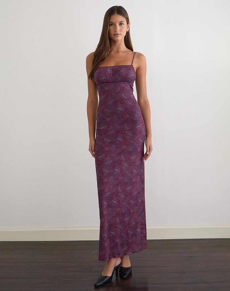 Darsih Maxi Dress in Regal Paisley Purple Darsih Maxi Dress in Regal Paisley Purple