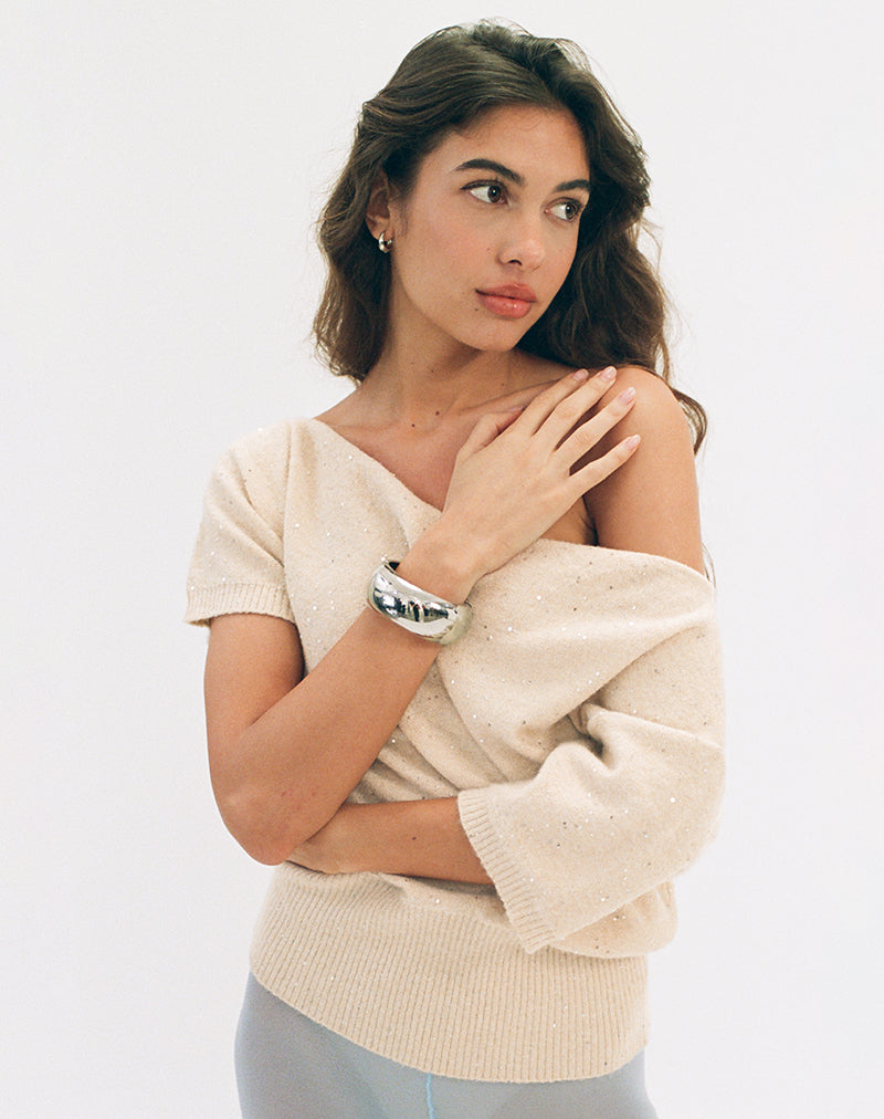 Image of Darusa Top in Dispersed Sequin Gold