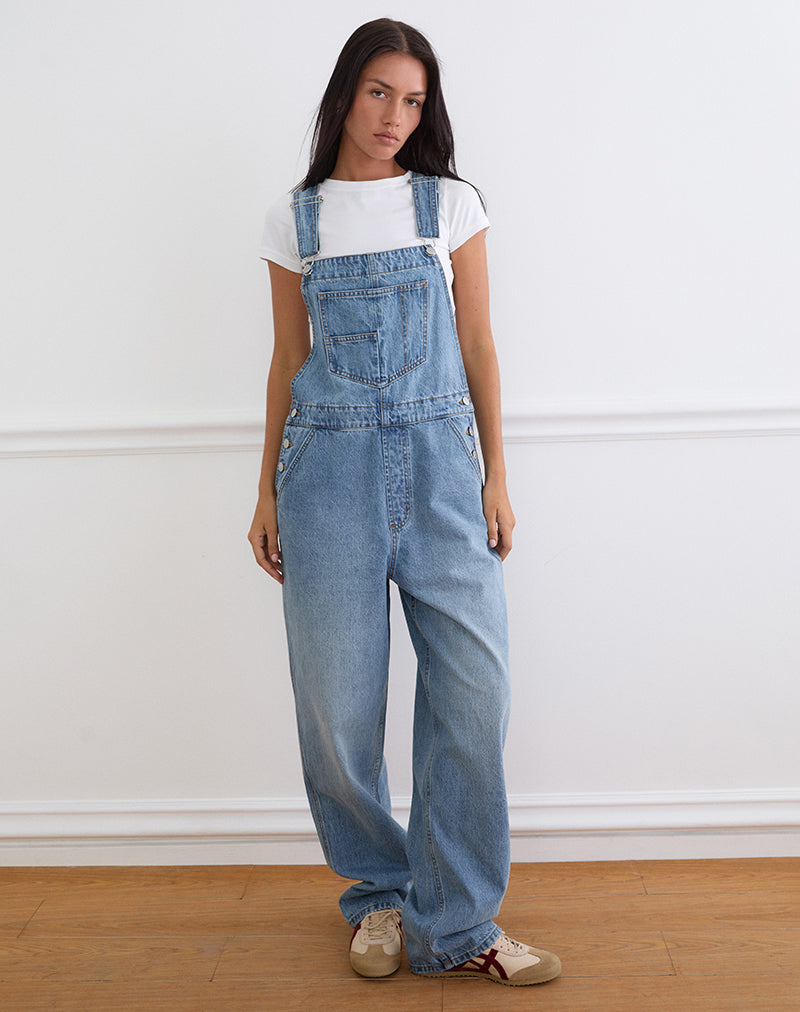 Blue Bright Used | Denim Overalls – motelrocks-com-us