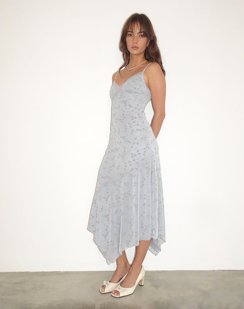 devon midi dress Devon Midi Dress in Flock Chic Petals Grey – motelrocks-com-us