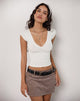 Image of Dolores Wrap Top in Rayon Jersey Ivory