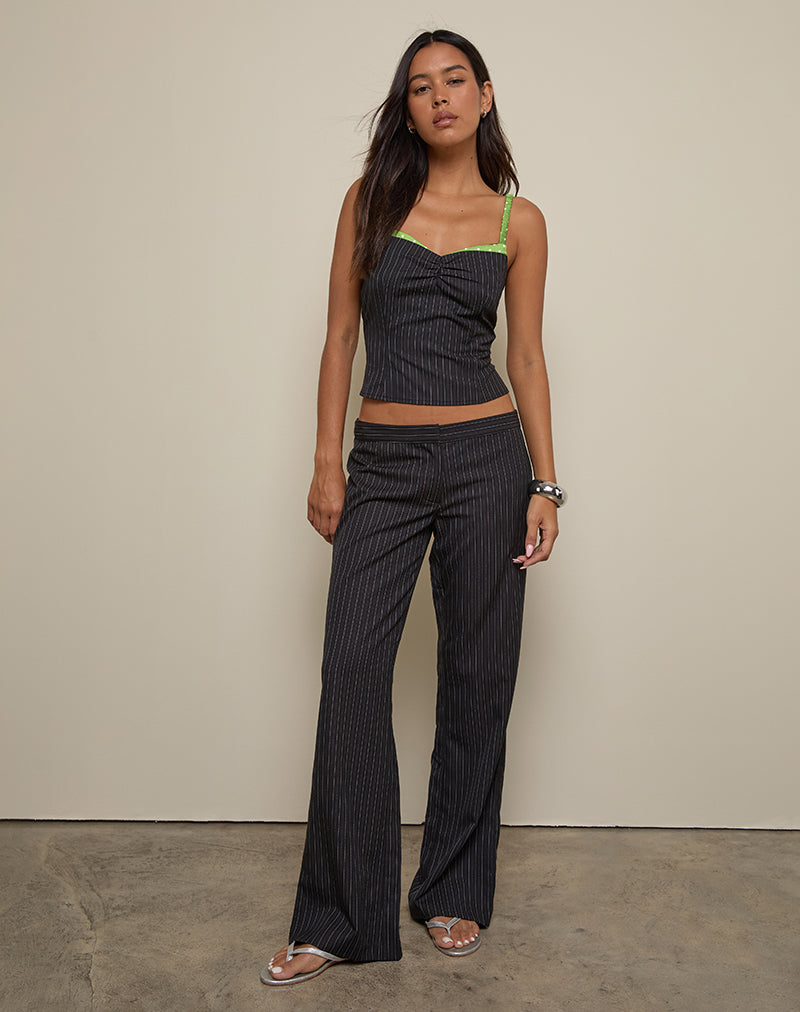 Black Pinstripe Slim Trouser | Ganta – motelrocks-com-us