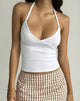Image of Elspe Halterneck Top in White