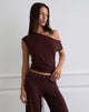 Image of Elysian Asymmetric Top in Rayon Dark Plum