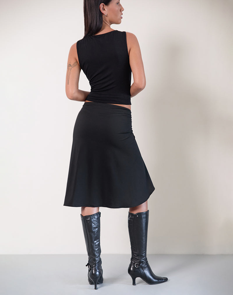 【I AM MARI】Eslo midi skirt Harloe Pleated Midi Skirt | Black – M. Lorincz