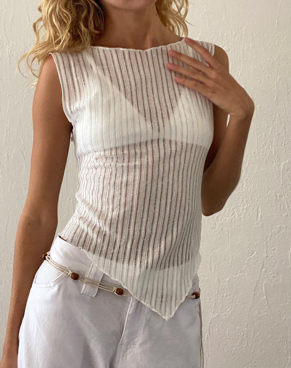 Yetta Double Studded Vest Top in Dusty Mauve