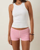 Image of Eunia Micro Shorts in Candy Stripe Pink