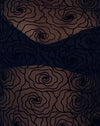 Black Abstract Flower Flock