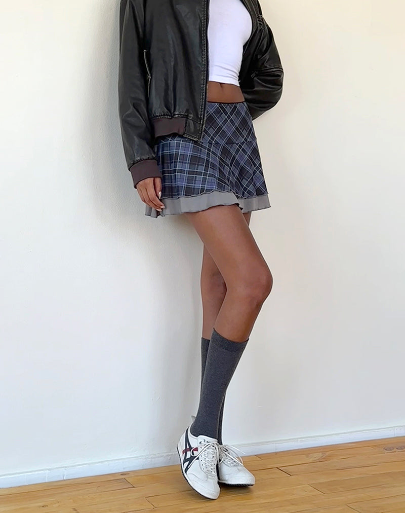 Grey skirt on sale knee high socks