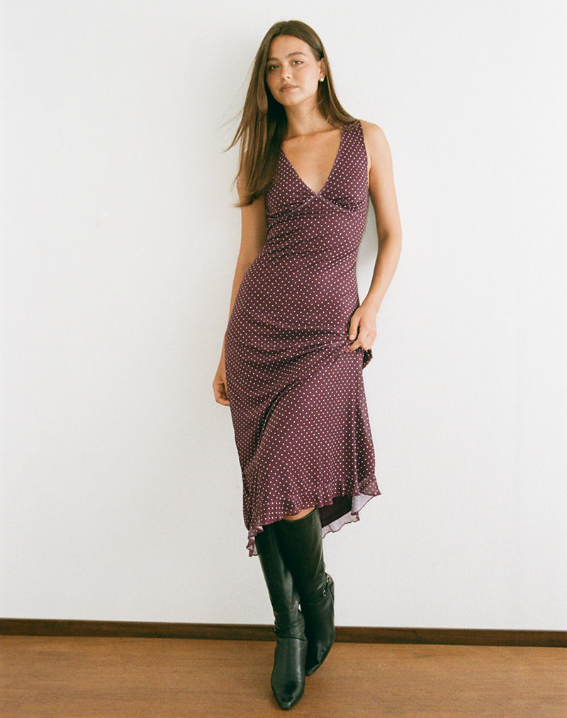 motel rocks gabriela midi dress Brown Micro Polka REMARK:2025-11-18 Girls Dress Size:7-8Y 57 Department What color jewelry goes