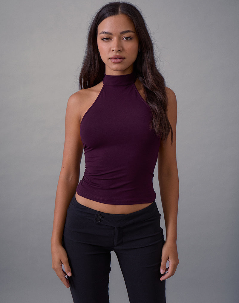 Purple Fig Halterneck Top | Galile – motelrocks-com-us