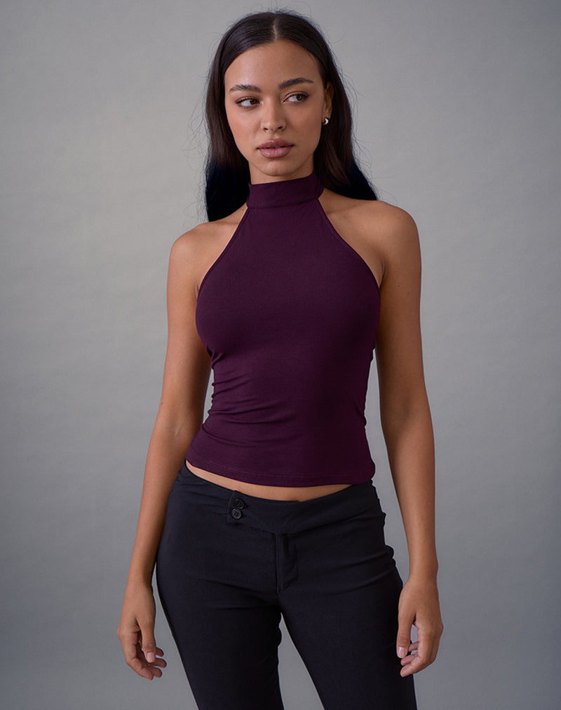Purple Fig Halterneck Top | Galile – motelrocks-com-us