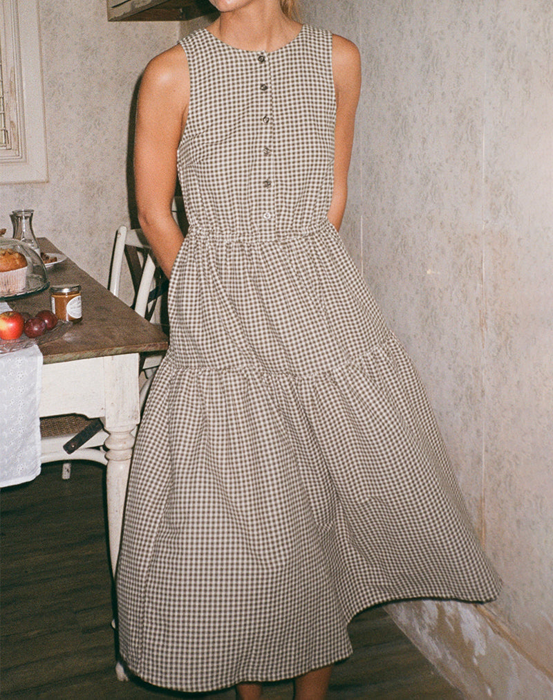 Mini Gingham Brown Smock Dress | Galuh motelrocks-com-us Mini Gingham Brown Smock Dress | Galuh motelrocks-com-us