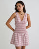 Image of Hevoria Mini Dress in Basic Tartan Pink