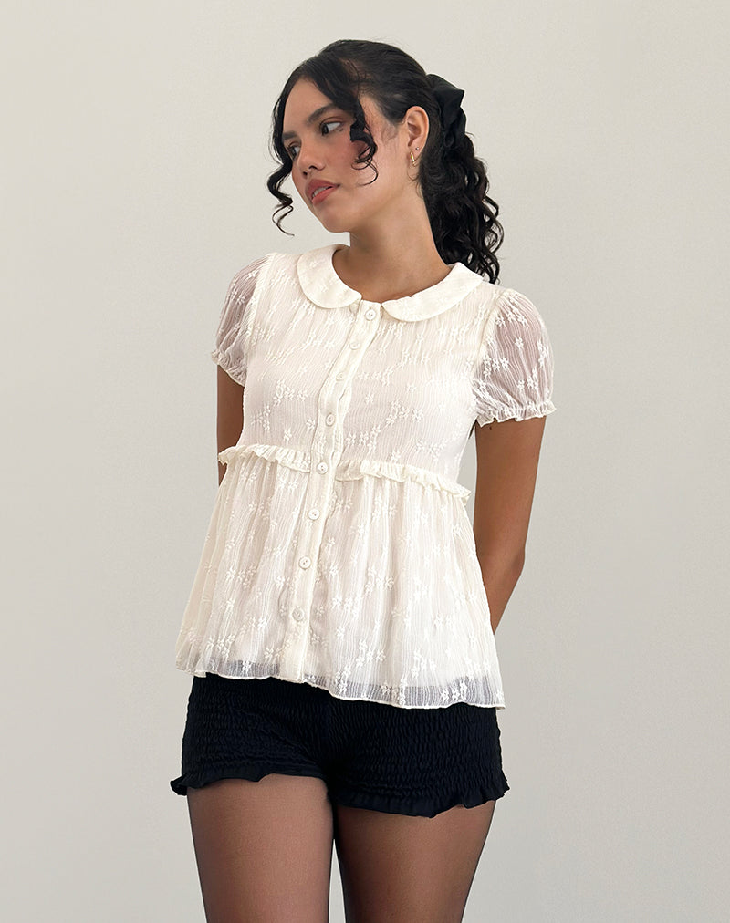 Ivory Lace Collared Top | Immy – motelrocks-com-us