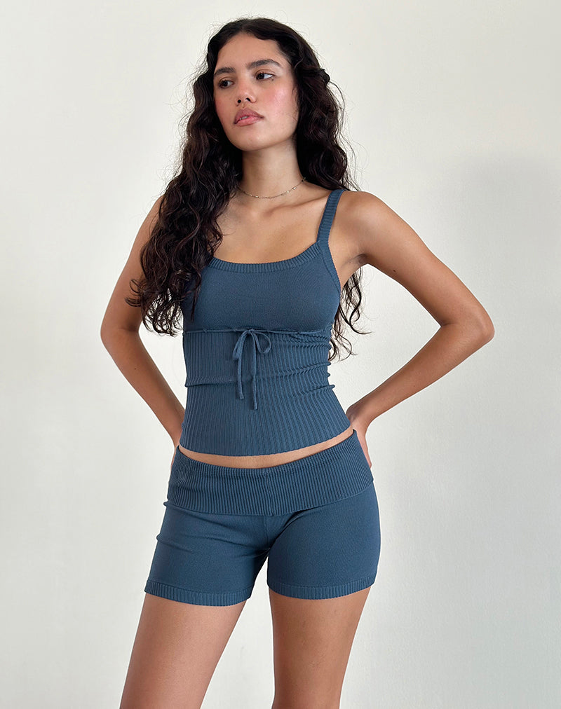 Blue Knitted Hot Pants | Hallie – motelrocks-com-us