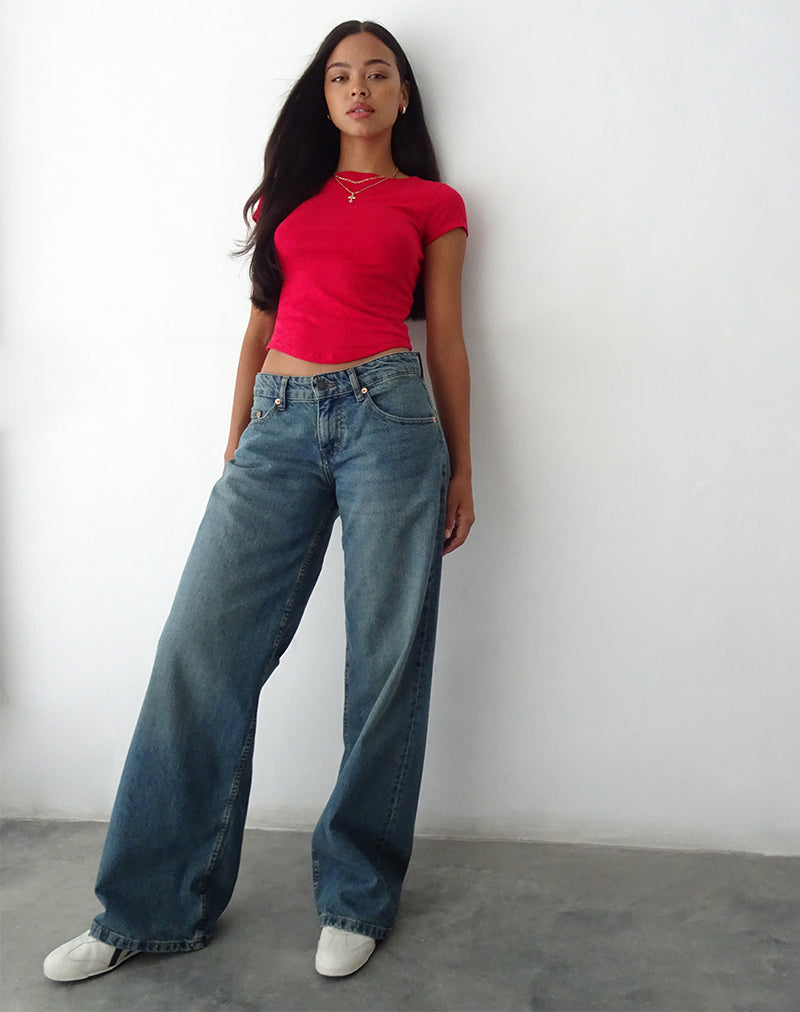 Jojes Jersey Tee in Tango Red