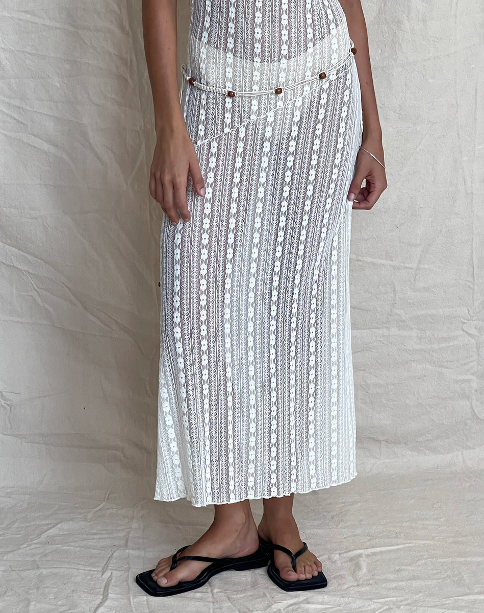 Cream Lace Bodycon Midi Dress | Kehlani  motelrocks-com-us