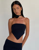 Image of Ladshe Bandeau Top in Lycra Black
