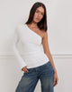 Image of Lasya Long Sleeve Top in Rayon Ivory